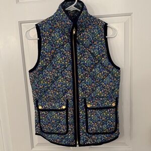 J. Crew Blue Floral Vest